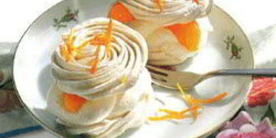 Апельсиновые безе с кремом