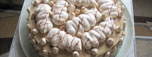 шоколадный бисквит с безе, крем с ноткой мокко. Шаг 13