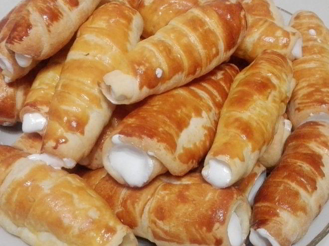 Рецепт трубочек с безе