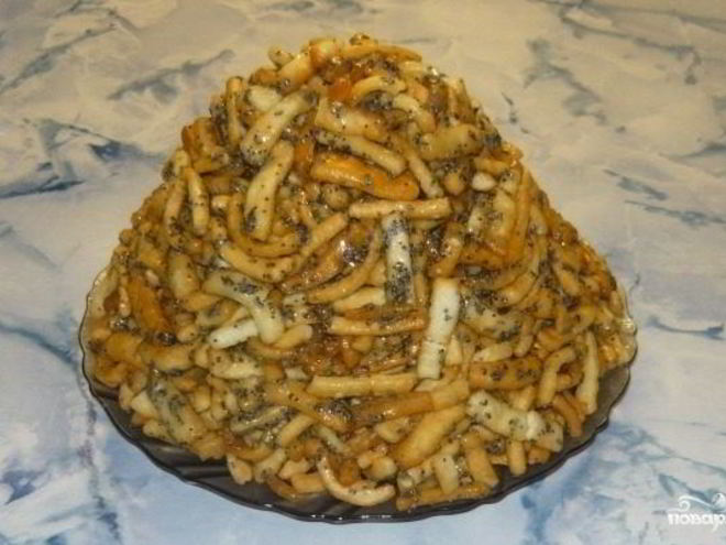 Рецепт чак-чака со сгущенкой