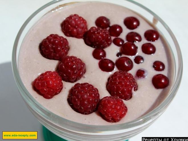 Рецепт десерта бананового творожного с бананом и желатином