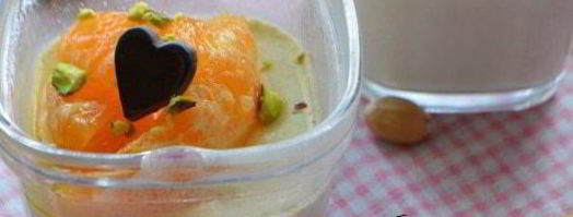 фисташковая панна котта с мандаринами. Шаг 7