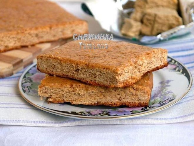 Рецепт белорусской коврижки на халве с арахисом