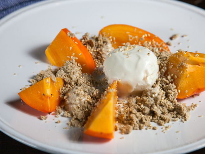 Рецепт десерта хурма и халва