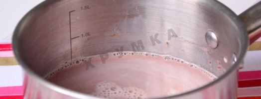 горячий шоколад с халвой. Шаг 3