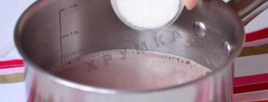 горячий шоколад с халвой. Шаг 4