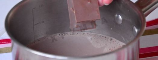 горячий шоколад с халвой. Шаг 5