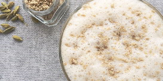 Кофе латте с халвой