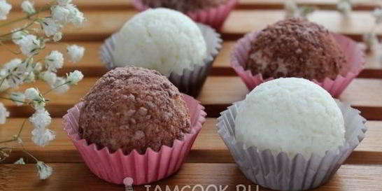 Кокосовые конфеты с фундуком