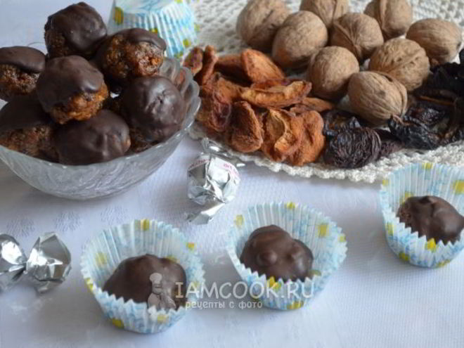 Рецепт конфет из сухофруктов