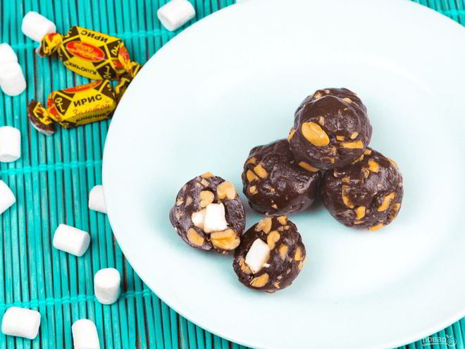 Рецепт конфет сникерс с маршмеллоу