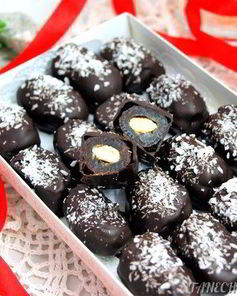 Натуральные конфеты Финики с миндалем в шоколаде