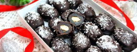 натуральные конфеты финики с миндалем в шоколаде. Шаг 11