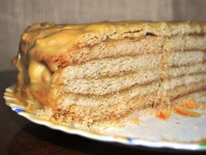 Рецепт бабушкиного рыжика с заварным кремом