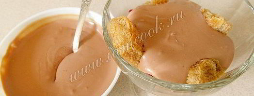 десерт с шоколадным кремом и малиной. Шаг 7