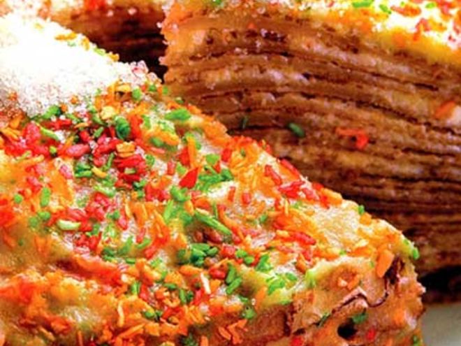 Рецепт каравая из блинчиков с кремом