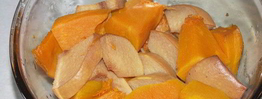 крем-пюре из запеченых тыквы, айвы и яблока. Шаг 4