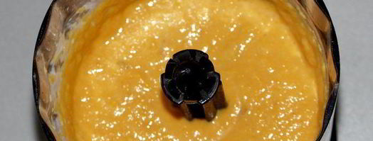 крем-пюре из запеченых тыквы, айвы и яблока. Шаг 6