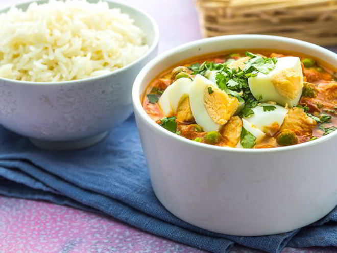 Рецепт кремового карри с яйцами