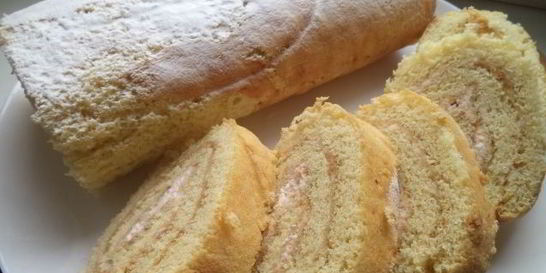 Рулет бисквитный с кремом