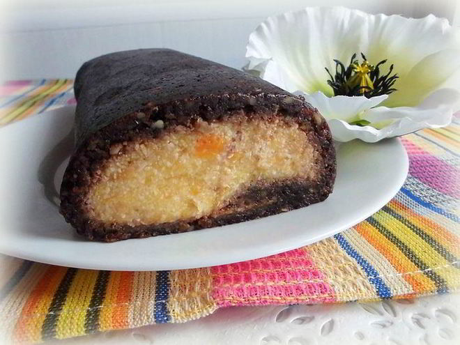 Рецепт шоколадного рулета с абрикосовым кремом