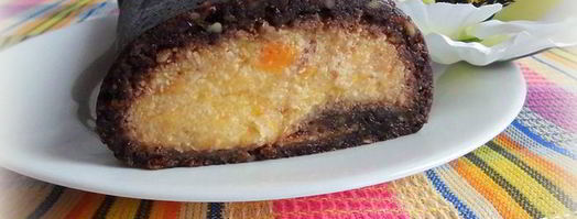 шоколадный рулет с абрикосовым кремом. Шаг 9