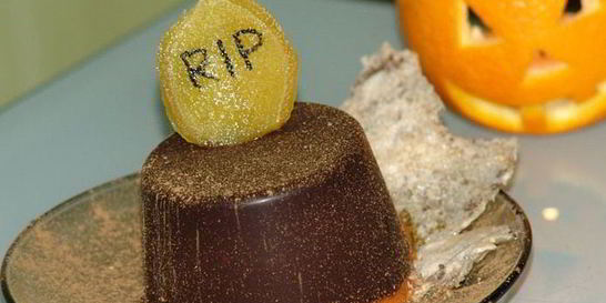 Тыквенный крем чиз с маршмеллоу в шоколаде на halloween