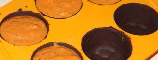 тыквенный крем чиз с маршмеллоу в шоколаде на halloween. Шаг 7