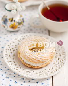 Заварные колечки с творожным кремом