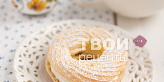 Заварные колечки с творожным кремом