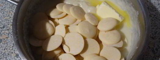 манный пудинг с белым шоколадом. Шаг 5