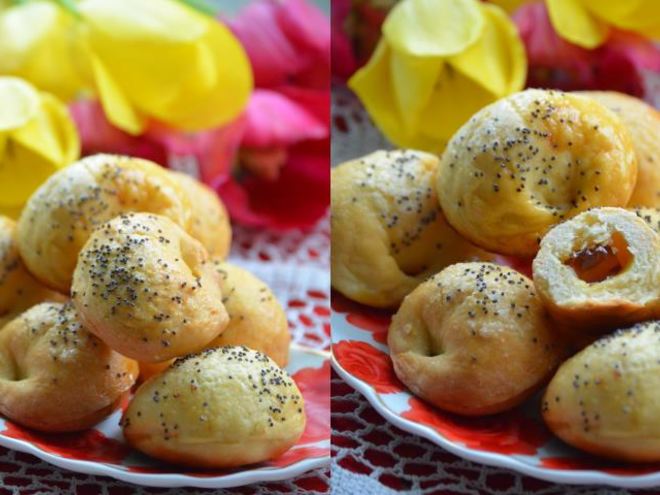 Рецепт булочек с мармеладом