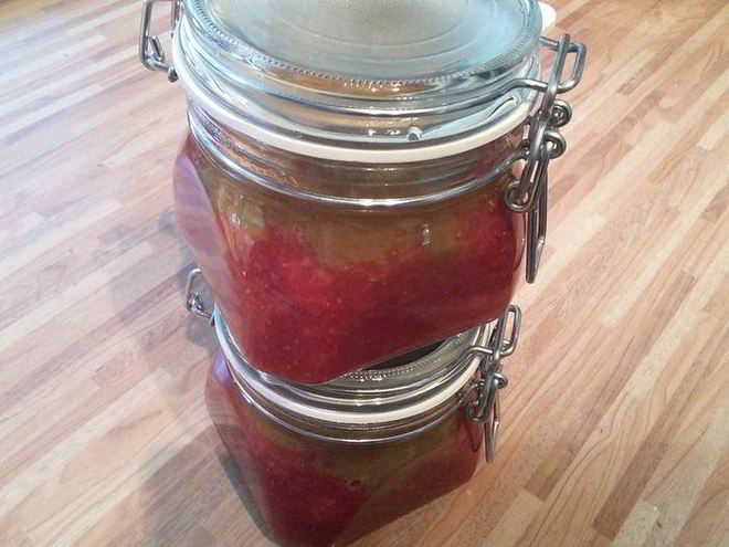 Рецепт клубнично-ревеневого мармелад