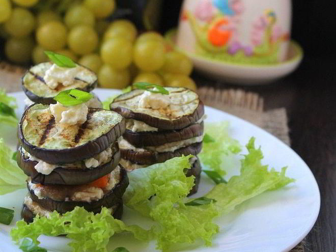 Рецепт мильфея из овощей и сыра