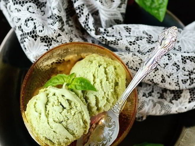 Рецепт мороженого с базиликом