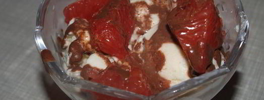 мороженое с грейпфрутом и шоколадным соусом. Шаг 9