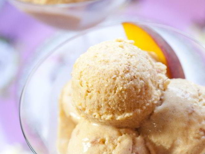 Рецепт персикового мороженого