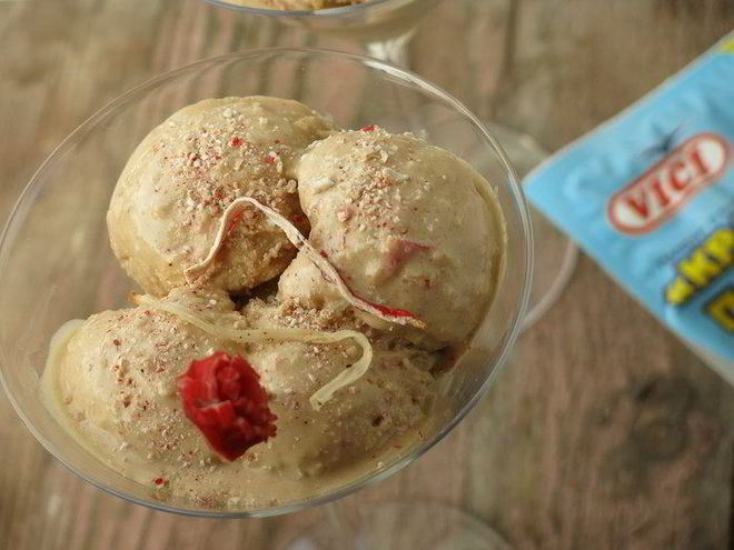 Рецепт соленого мороженого с крабовыми палочками