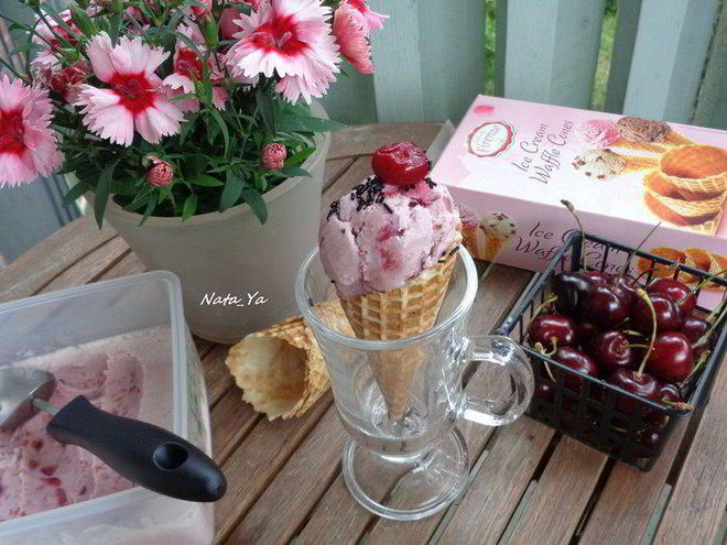 Рецепт вишневого мороженого