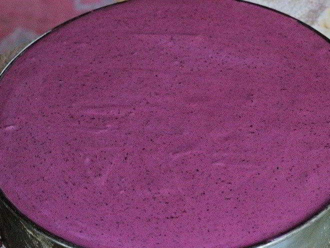 Рецепт черничного торта-мусса