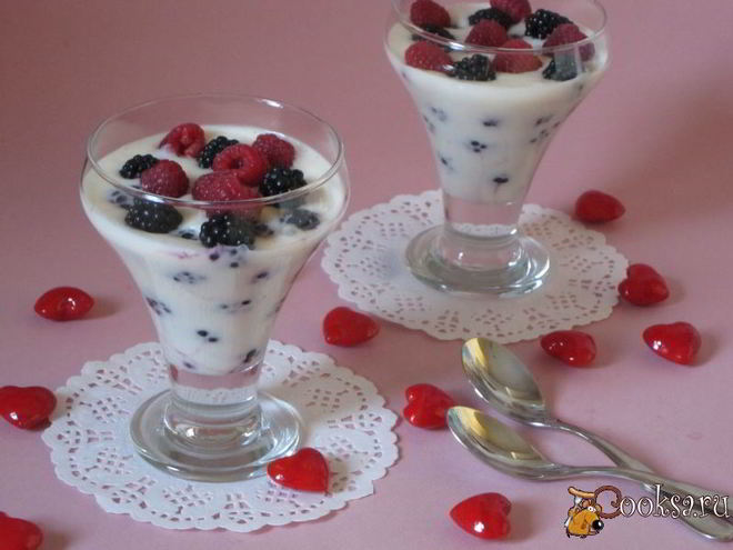 Рецепт ежевики с муссом из зефира