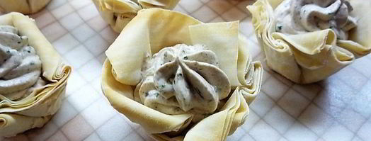 хрустящие чашечки с муссом из печени трески. Шаг 9