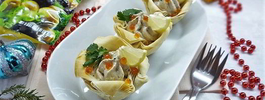 хрустящие чашечки с муссом из печени трески. Шаг 9