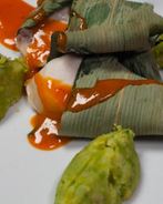 Крокодиловый хвост с облепихово-можжевеловым муссом