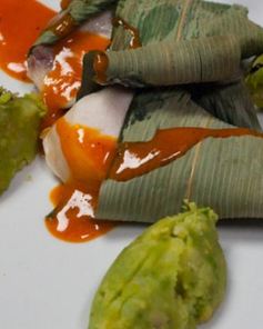 Крокодиловый хвост с облепихово-можжевеловым муссом