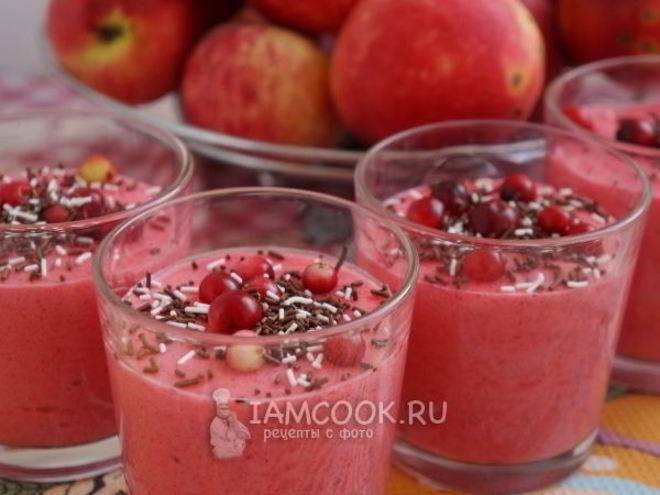 Рецепт мусса из клюквы с манкой