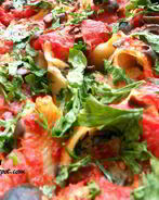 Паста ракушки с творожно-баклажановым муссом