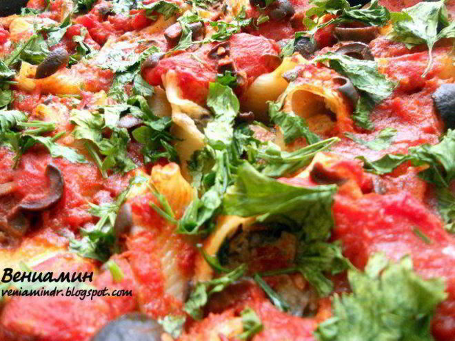 Рецепт пасты ракушки с творожно-баклажановым муссом