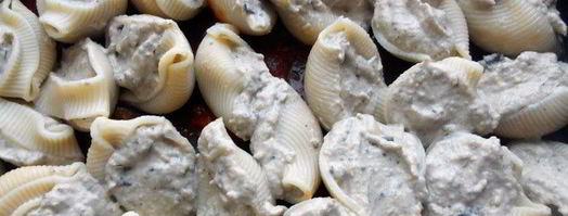 паста ракушки с творожно-баклажановым муссом. Шаг 8