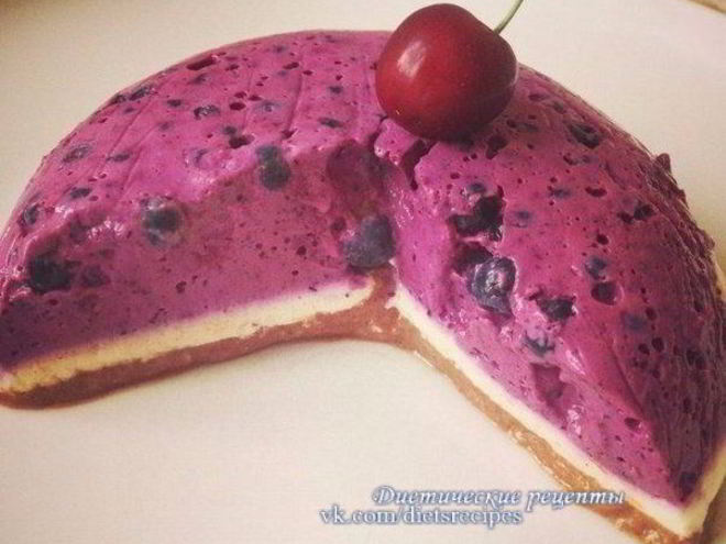 Рецепт трехслойного мусса из творога, овсянки и ягод